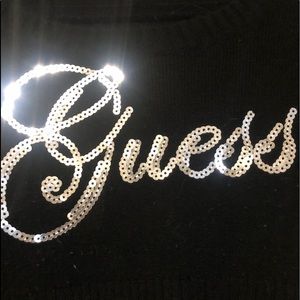 Guess black long sleeve sweater